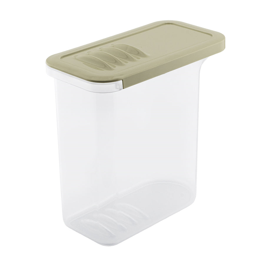 BranQ food container, 1.5l, transparent, olive green lid, Shark