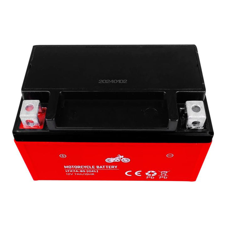 Lamex The LTX7A-BS 12 V 7 Ah gel battery for motorbikes, scooters and quads is maintenance-free, long-lasting, shock-resistant, compact and quick-charging, ready to fit