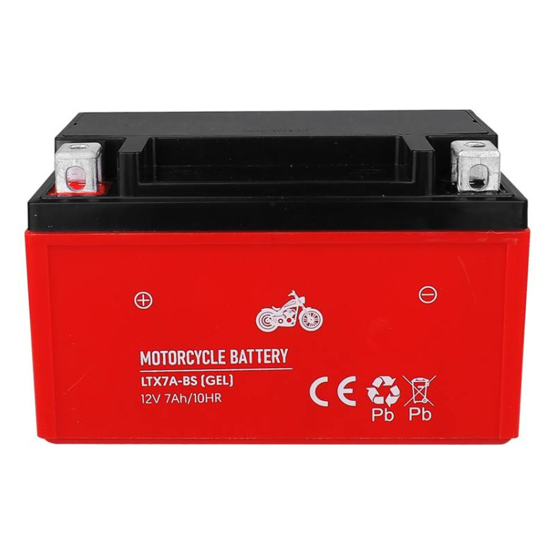 Lamex The LTX7A-BS 12 V 7 Ah gel battery for motorbikes, scooters and quads is maintenance-free, long-lasting, shock-resistant, compact and quick-charging, ready to fit