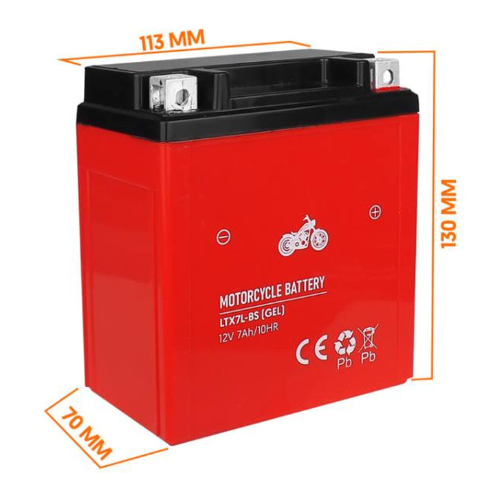 Ceallraí Glóthach Lamex, Gluaisrothar, 12V, 7Ah, LTX7L-BS