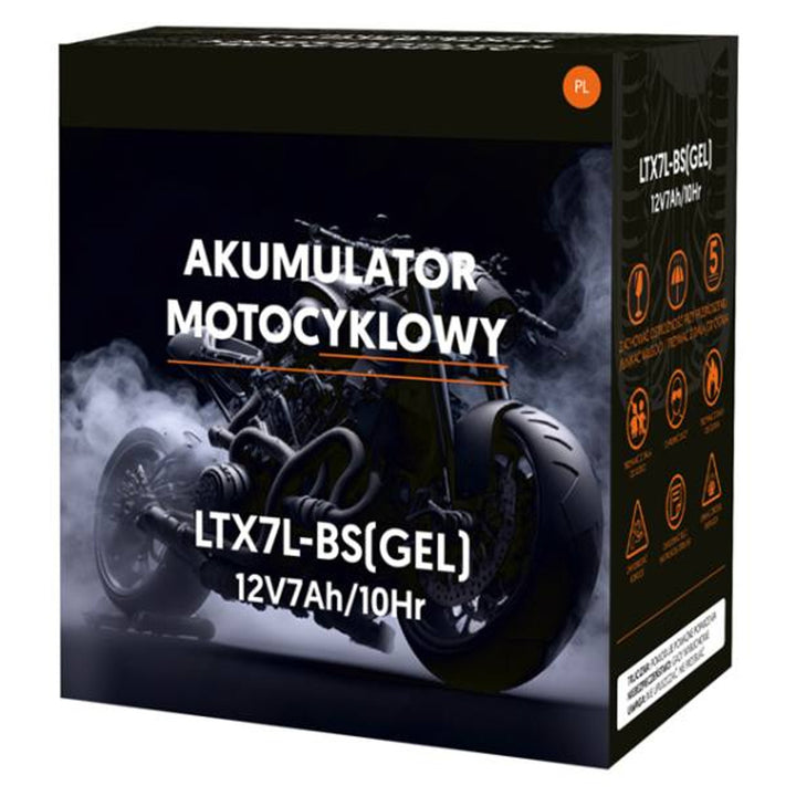Ceallraí Glóthach Lamex, Gluaisrothar, 12V, 7Ah, LTX7L-BS