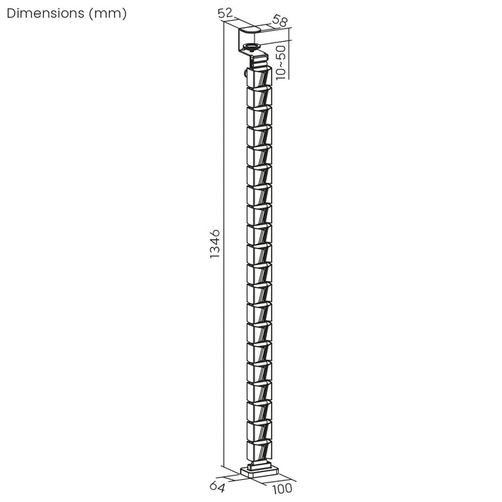 NanoRS gaming desk with monitor shelf, 50kg max, height 850mm, black, RS170+Cable organizer / desk grille Nano RS, 1345mm, black and red, RS125