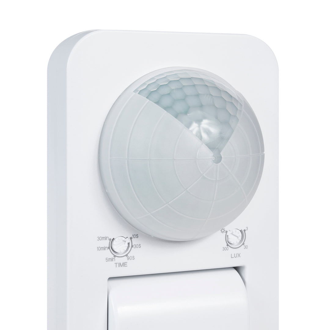 Braiteoir gluaisne PIR Maclean, infridhearg, IP65, uasmhéid 2000W, MCE243, 2 phíosa