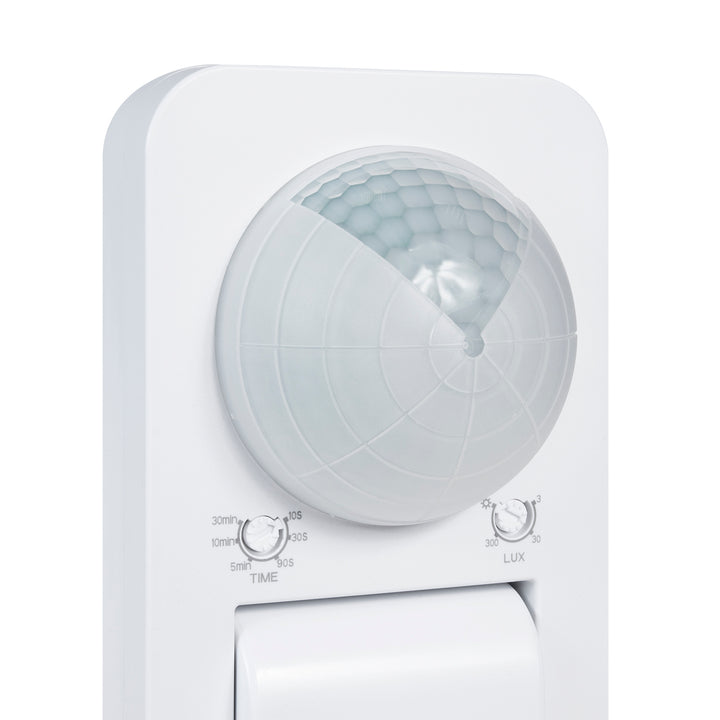 Braiteoir gluaisne PIR Maclean, infridhearg, IP65, uasmhéid 2000W, MCE243, 2 phíosa