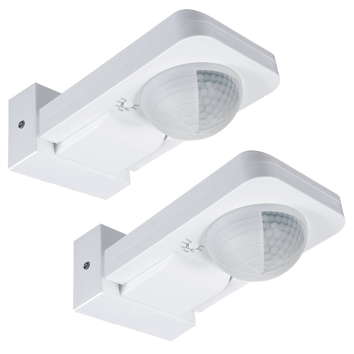 Braiteoir gluaisne PIR Maclean, infridhearg, IP65, uasmhéid 2000W, MCE243, 2 phíosa