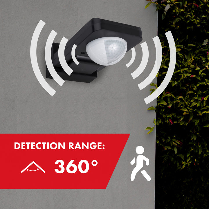 Maclean PIR motion sensor, infrared, IP65, max 2000W, black, MCE243 B, 2 pieces