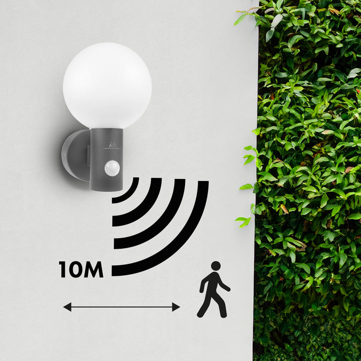 Maclean motion sensor LED lamp, PIR motion sensor, grey, 15W, IP65, 1600lm, neutral white (4000K) MCE515 GR, 2 pieces