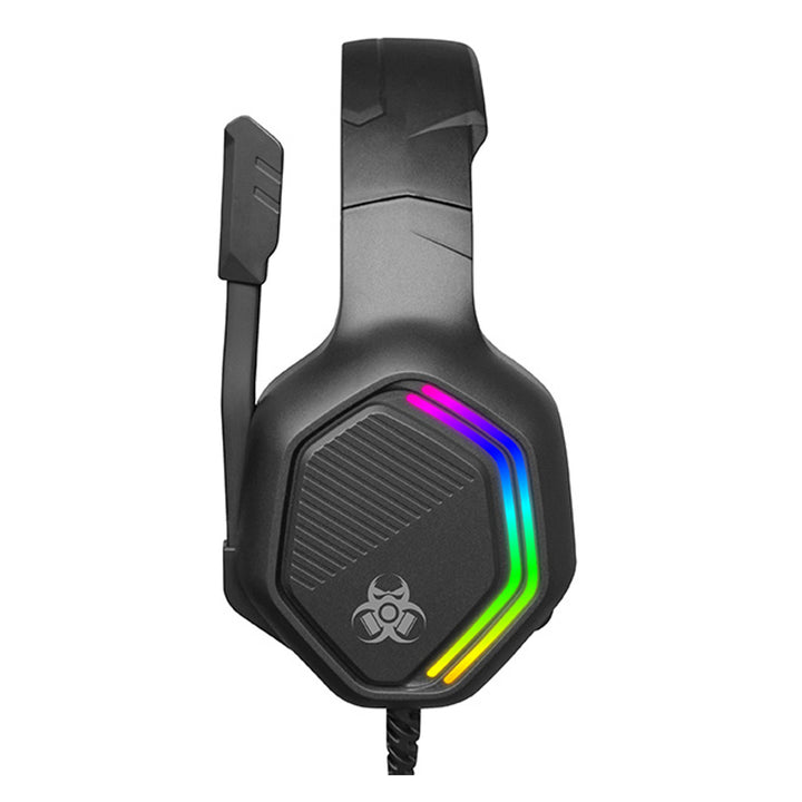 Cluasáin chearrbhachais Tracer, soilse cúil RGB, micreafón fillte, Gamezone GZ X3