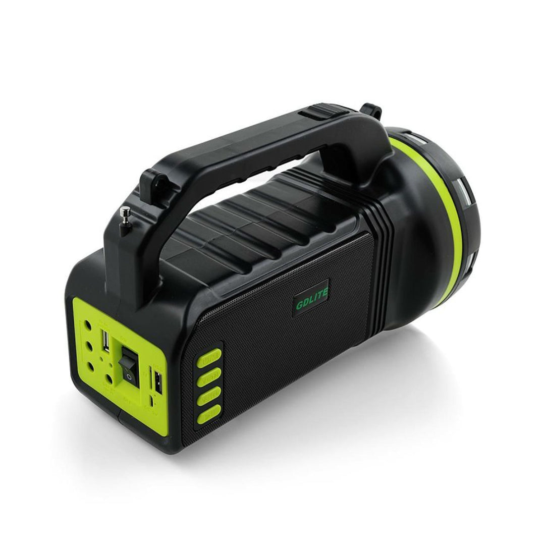 Verna multi-function solar flashlight, 6in1, powerbank, solar panel, lamp, LED lights, speaker+radio, Tur000008