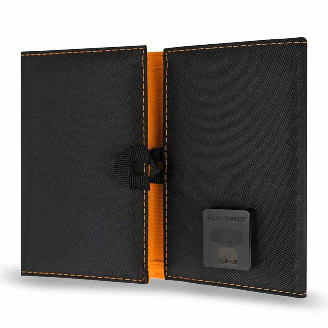 Painéal gréine, luchtaire, 6W, 1 port USB, dubh agus oráiste, A01