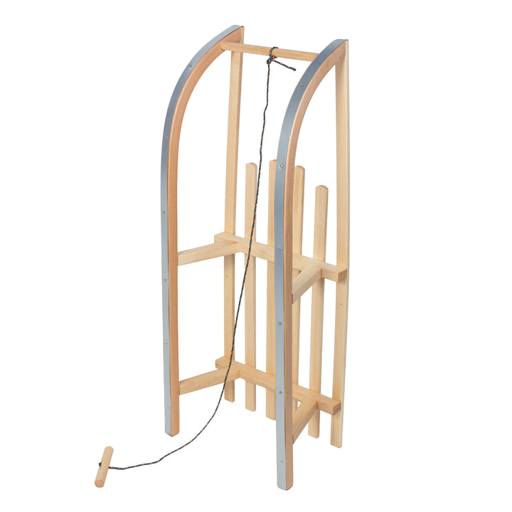 GreenBlue wooden sled, classic, with cord, up to 100 kg, GB153