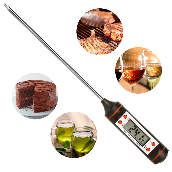 Food thermometer/probe, GreenBlue, probe length 15 cm, temp. range -50°C to +300°C., accuracy 0.1°C, GB178, 3 pcs.