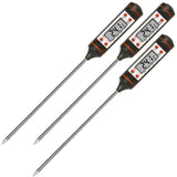 Food thermometer/probe, GreenBlue, probe length 15 cm, temp. range -50°C to +300°C., accuracy 0.1°C, GB178, 3 pcs.