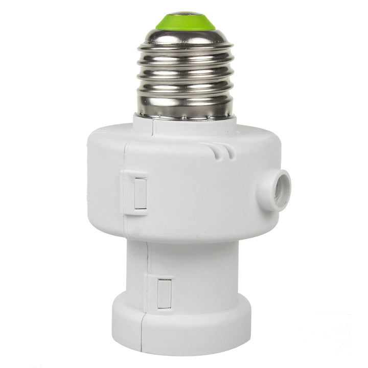 Maclean bulb holder, E27, max. 100W, with dusk sensor, timer, white color, MCE21W, 4 pieces