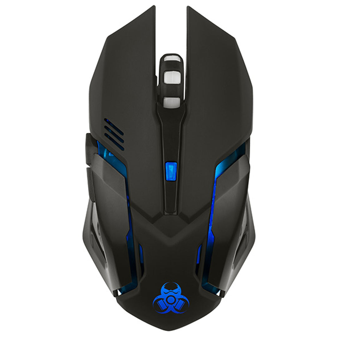 Luch cearrbhachais Tracer, gan sreang, ceallraí 500mAh, 3200 DPI, Gamezone Rocky RF Nano