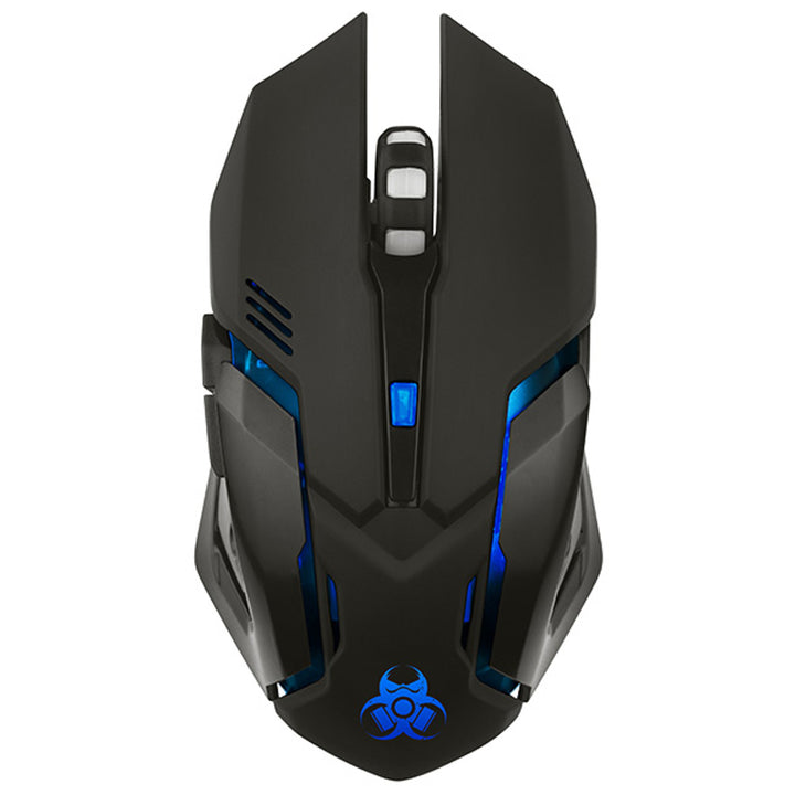 Luch cearrbhachais Tracer, gan sreang, ceallraí 500mAh, 3200 DPI, Gamezone Rocky RF Nano