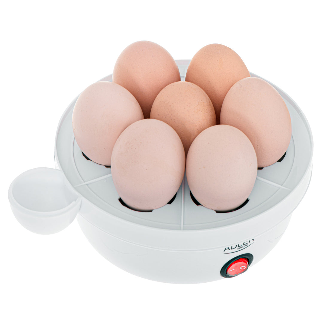 Adler automatic egg cooker, for 7 eggs, power 450W, white, AD 4459
