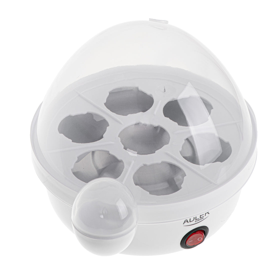 Adler automatic egg cooker, for 7 eggs, power 450W, white, AD 4459