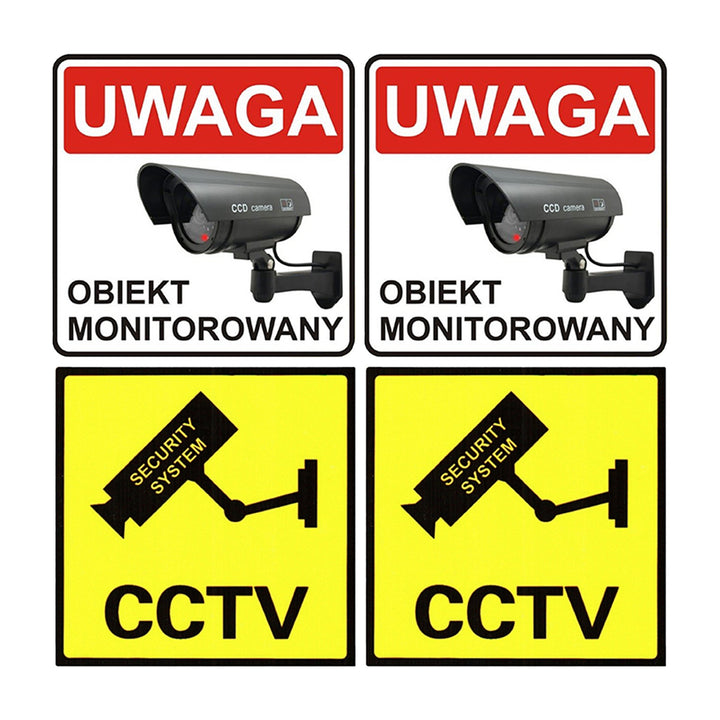 Set of two dummy tube cameras, IR LEDs, white, 2xAA power supply (not included), ABS, IR1800 WT
