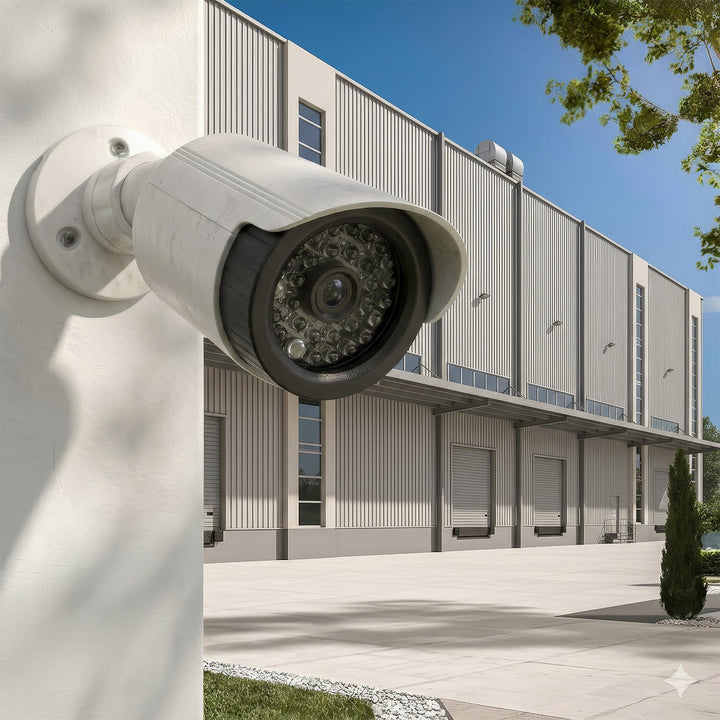 Set of two dummy tube cameras, IR LEDs, white, 2xAA power supply (not included), ABS, IR1800 WT