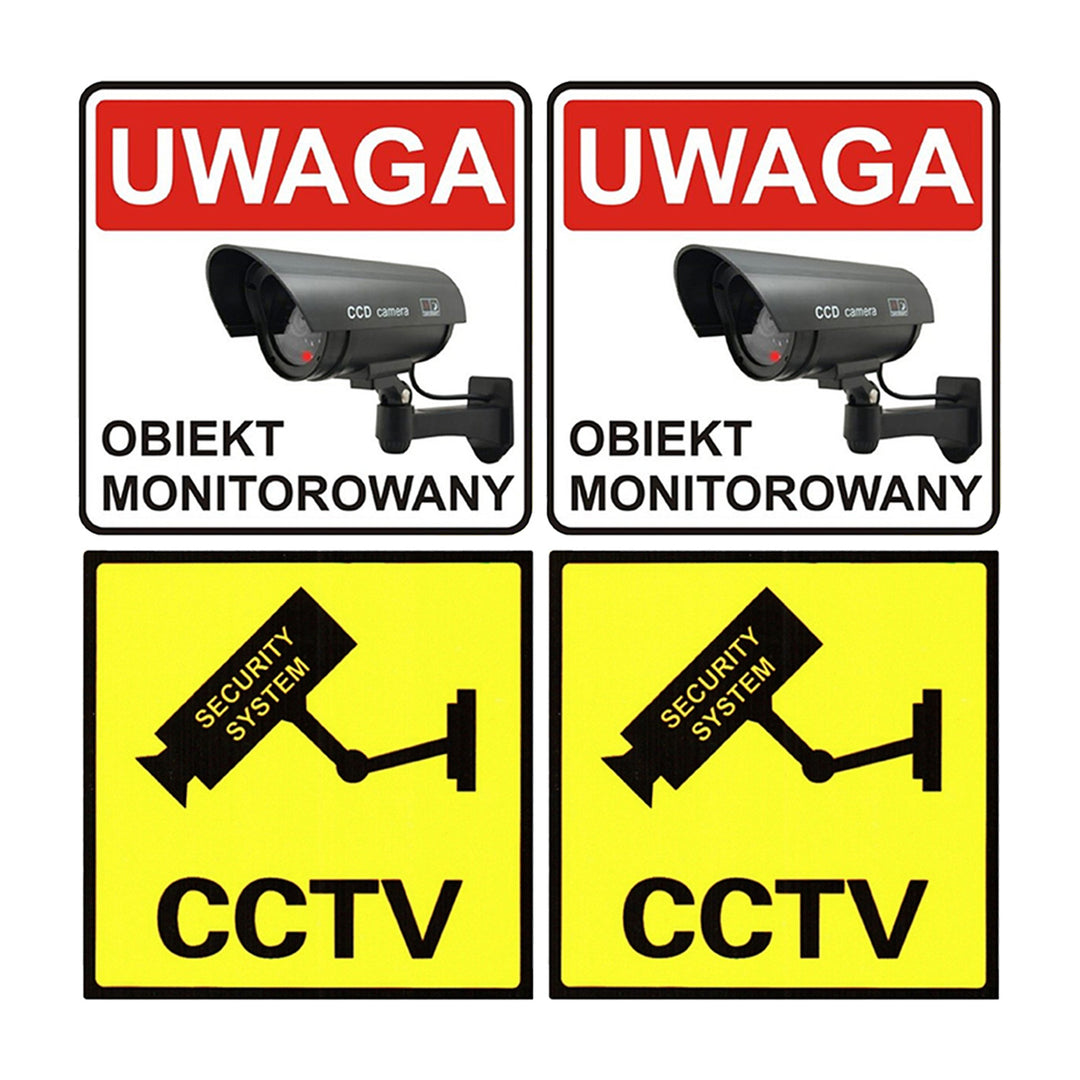 Set of two dummy tube cameras, IR LEDs, black, 2xAA power supply (not included), ABS, IR1800 BT