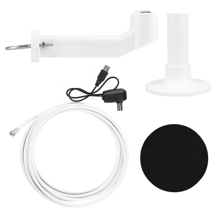 Maclean DVB-T/T2 HEVC omni-directional antenna, active, camper, central cable mount, MCTV-104