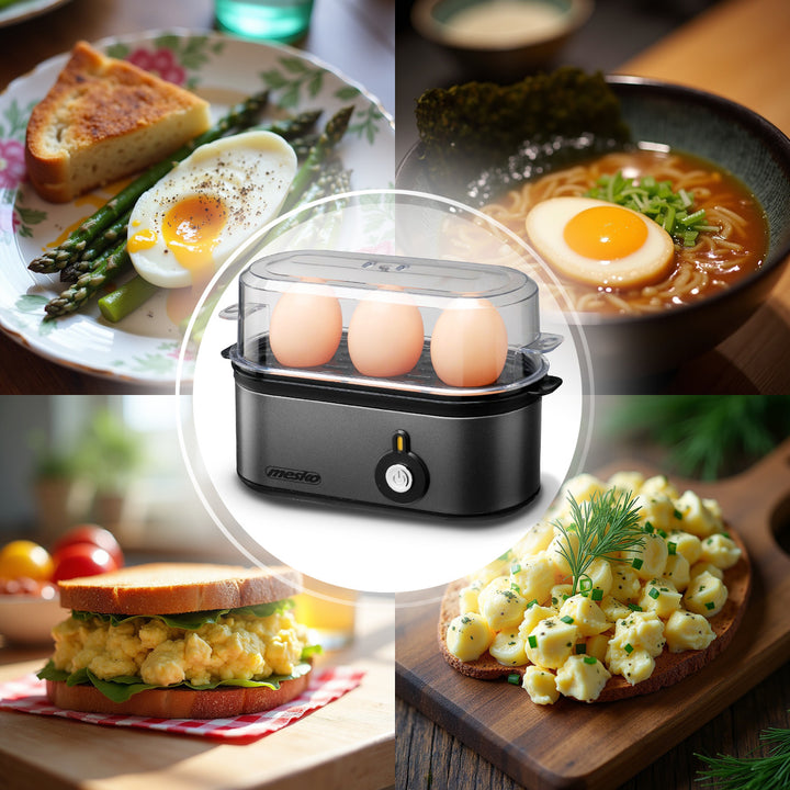 Cócaire uibheacha Mesko 3, cumhacht 210W, céim chócaireachta inroghnaithe, solas táscaire, MS 4485