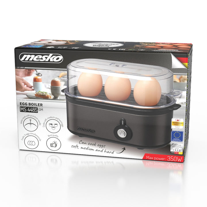 Cócaire uibheacha Mesko 3, cumhacht 210W, céim chócaireachta inroghnaithe, solas táscaire, MS 4485