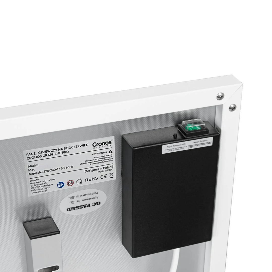 Cronos infrared heater, 700W, remote control, matte surface, ultra-thin, economical heating, Graphene PRO CGP-700TWP