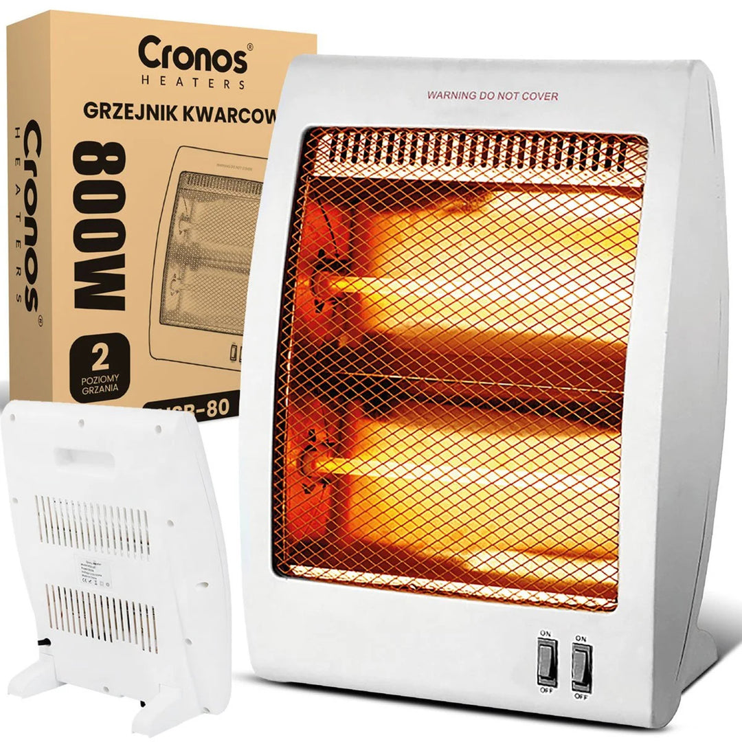 Cronos quartz heater, power 400/800W, 2 quartz tubes, white, NSB-80