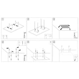 Ceiling mounting kit for Cronos radiant heaters, cord length 1m, stainless steel