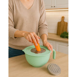 Practic kitchen bowl, plastic, 2 steel grater, mint, 5612066512