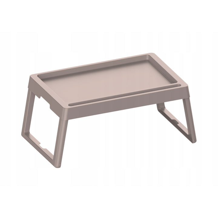 Practic folding table, portable, for garden bed, breakfast tray, cappuccino color, 56120722