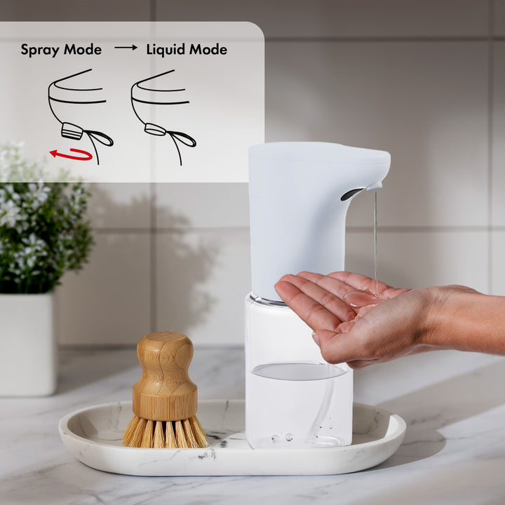 Promedix automatic dispenser, dispenser container for liquid soaps, disinfectant liquids, 300ml, white, PR-540 W + 4 AA batteries Varta Industrial