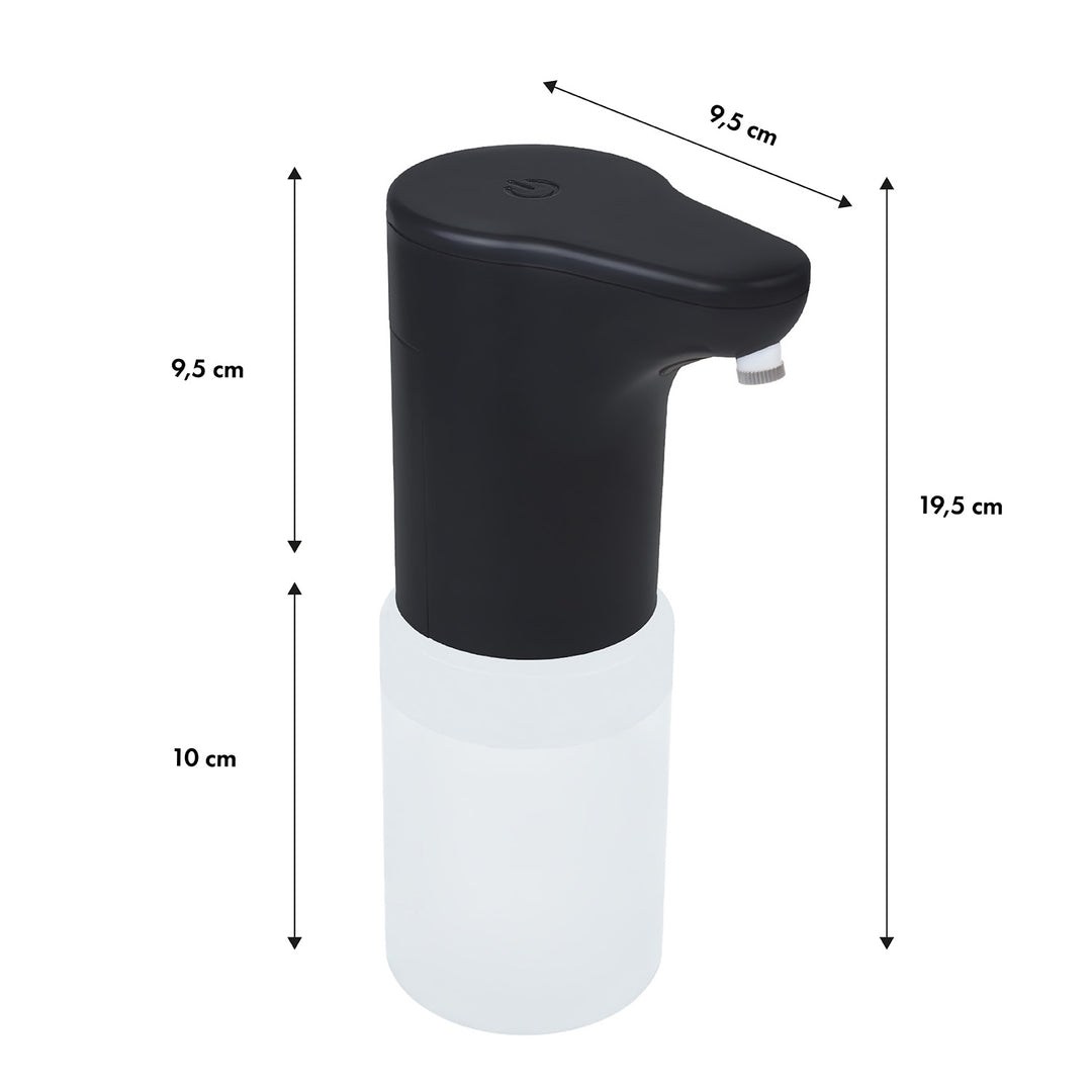 Promedix automatic dispenser, dispenser container for liquid soaps, disinfectant liquids, 300ml, black, PR-540 B + 4 AA Varta Industrial batteries