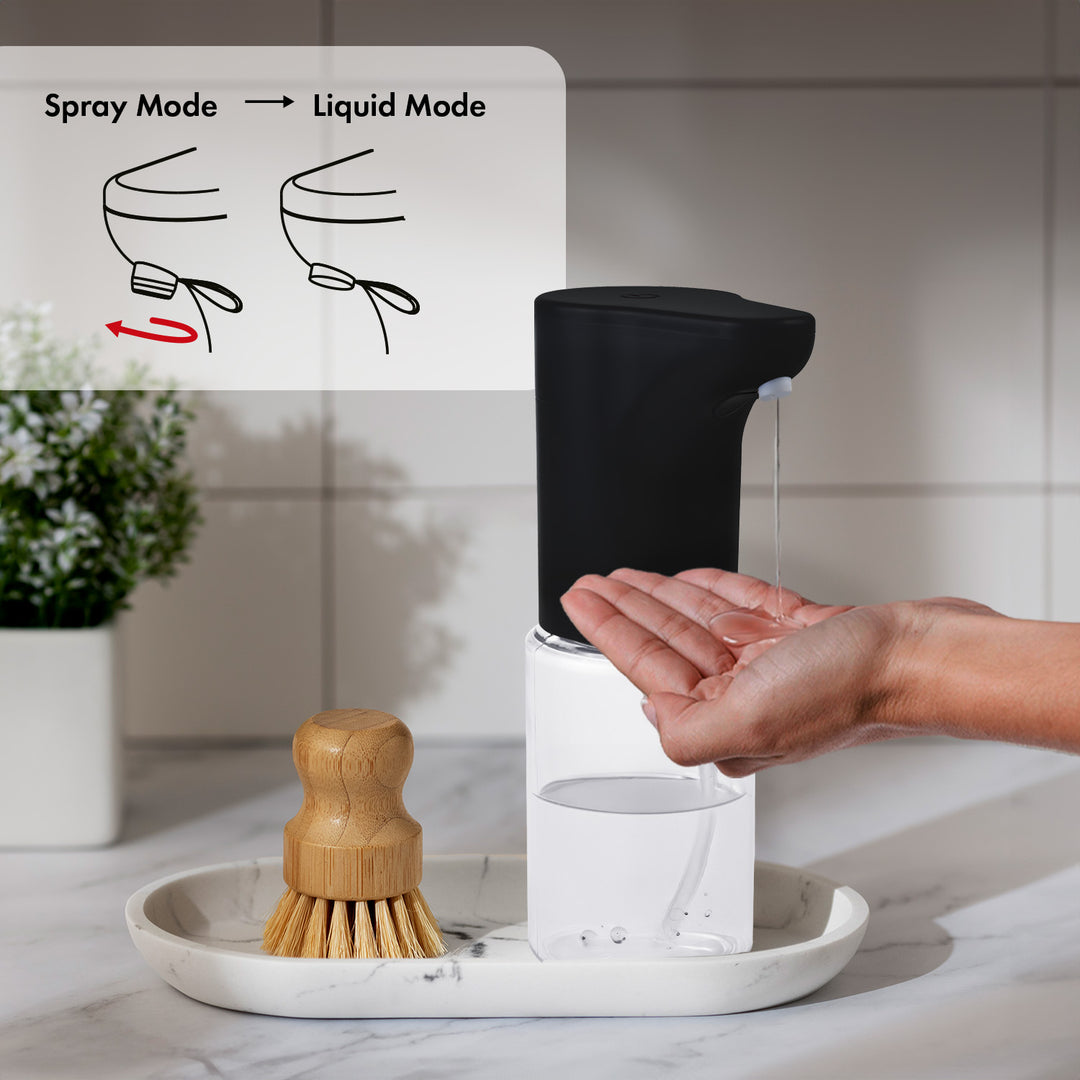 Promedix automatic dispenser, dispenser container for liquid soaps, disinfectant liquids, 300ml, black, PR-540 B + 4 AA Varta Industrial batteries