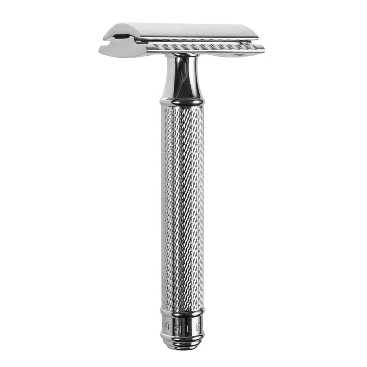 Traditional razor, razor blade, chrome-plated brass, MÜHLE R89