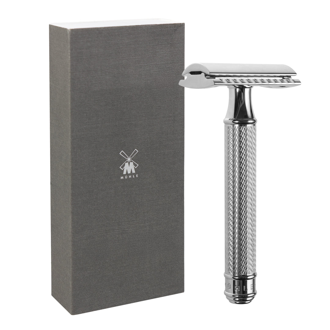 R89 Razor Traditional razor, razor blade, chrome-plated brass, MÜHLE R89 ...