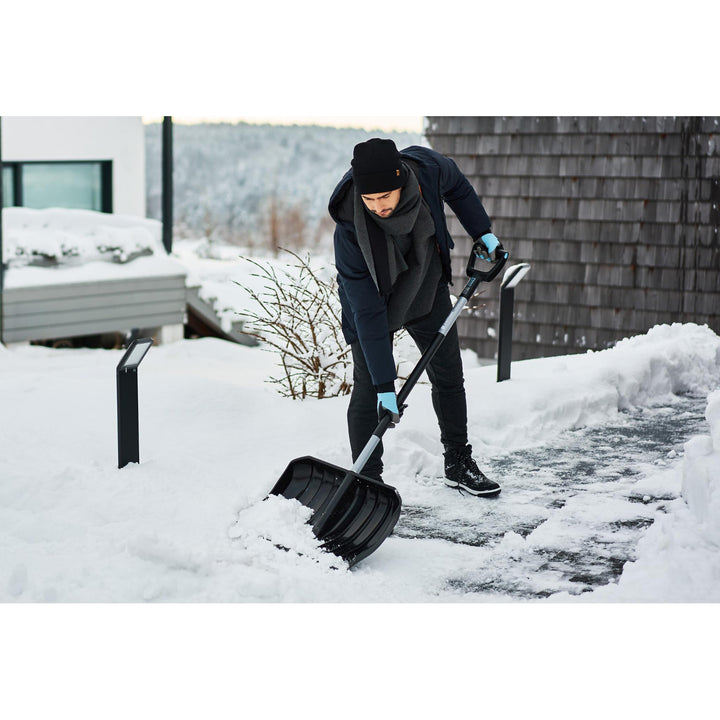 Cellfast snow shovel, deep head 150mm, length 144 cm, Energo 40-011 + glass scraper