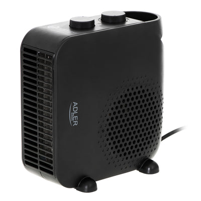 Adler fan heater, 2 power levels, max 2000W, thermostat, black, AD 7725