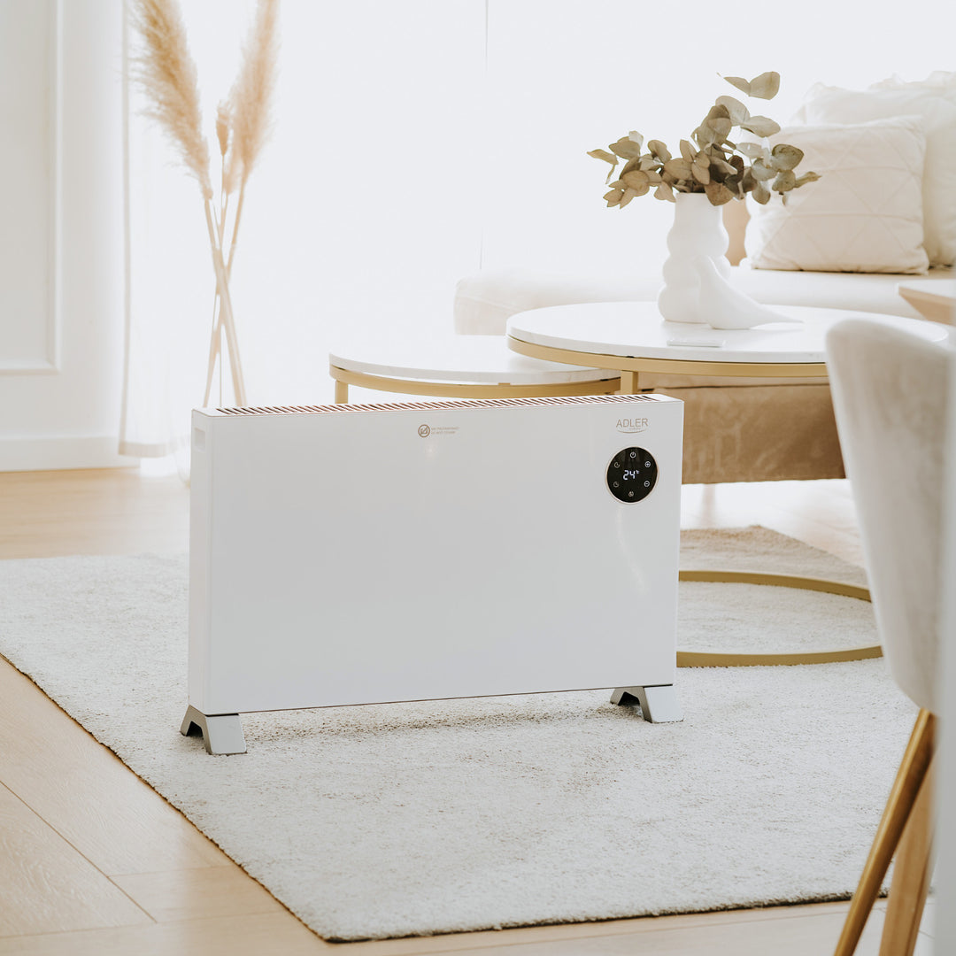 Téitheoir comhiompair Adler, taispeáint LED, cianrialtán, 3 leibhéal téimh, teirmeastat, uasmhéid 2000W, AD 7752