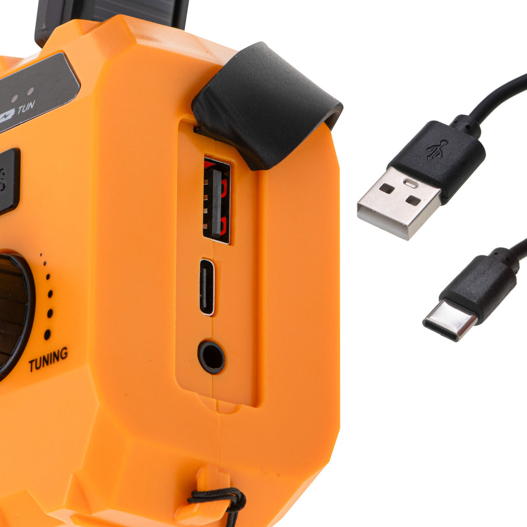 Adler solar radio, 1200 mAh battery, flashlight, hand crank, AD 1197