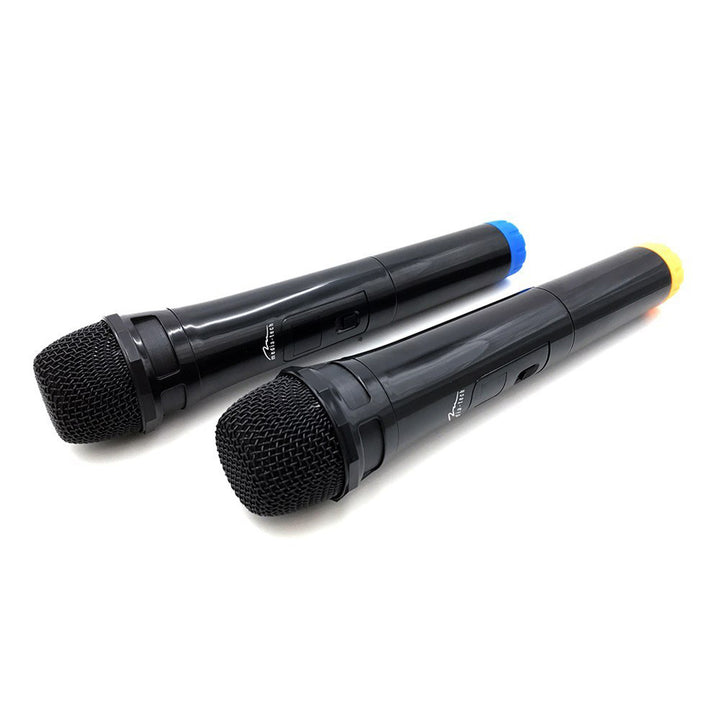 Two wireless microphones with USB receiver for speaker with karaoke function, Mediatech MT395