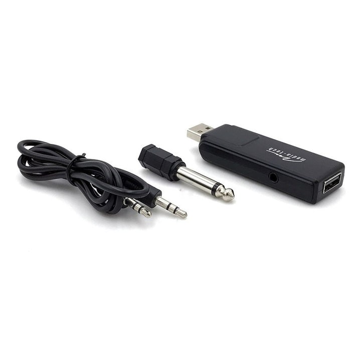 Two wireless microphones with USB receiver for speaker with karaoke function, Mediatech MT395