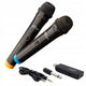 Two wireless microphones with USB receiver for speaker with karaoke function, Mediatech MT395