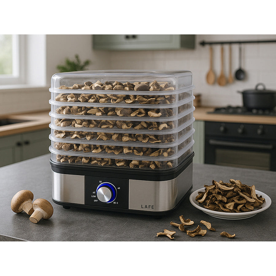 Lafe dryer, for mushrooms, fruits, vegetables, 250W, 5 sieves, temperature control, NutriDry