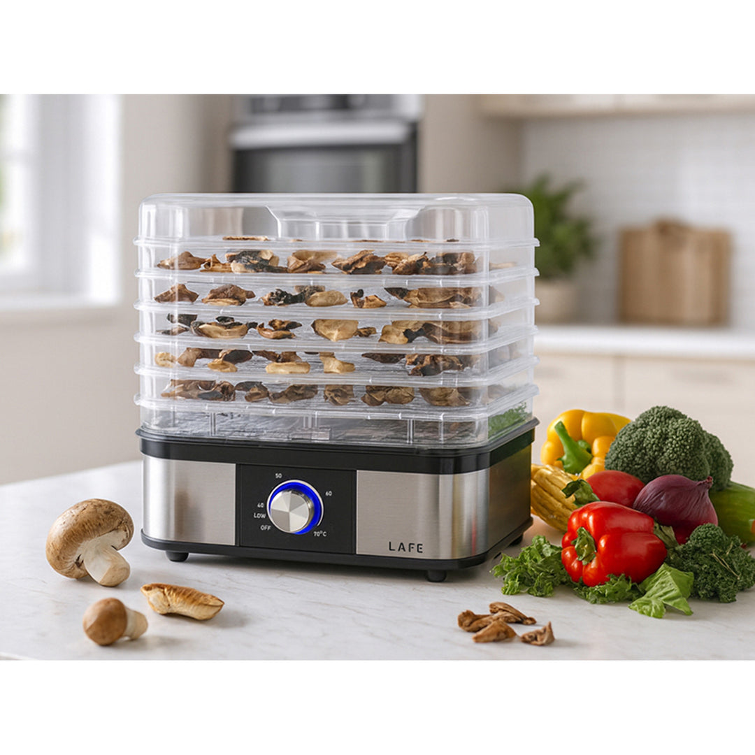 Lafe dryer, for mushrooms, fruits, vegetables, 250W, 5 sieves, temperature control, NutriDry