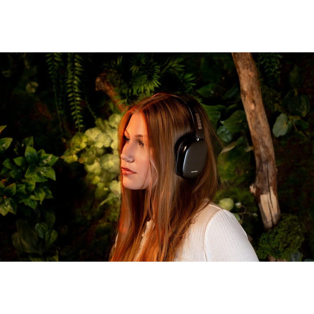 Cluasáin gan sreang in-chluas Concept SoundJoy, suas le 70 uair an chloig d'am athsheinm, Bluetooth 5.4, muirearú tapa, cealú torainn gníomhach suas le 33dB, dubh, HS4060