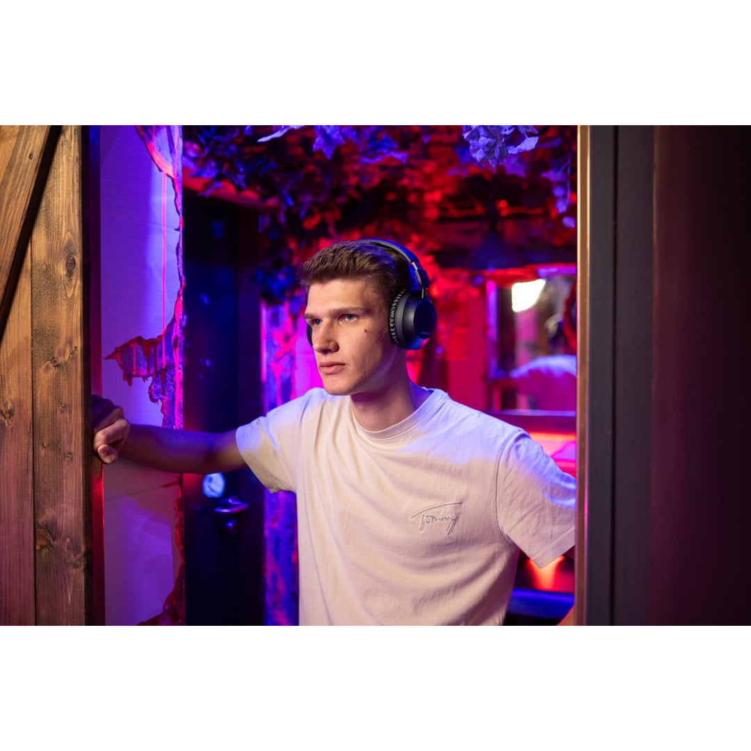 Cluasáin gan sreang in-chluas Concept SoundJoy, suas le 45 uair an chloig d'am athsheinm, Bluetooth 6.0, muirearú tapa, cealú torainn gníomhach suas le 18dB, dubh, HS4080