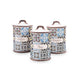 Holiday in Porto Maestro ceramic container set, 3 pieces, 800ml capacity, silicone seal, MR-20005-03CS
